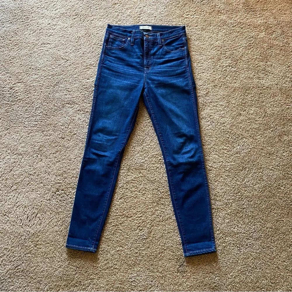Madewell 10 inch High Rise Skinny Jeans, Hayes Wash, size 29 - Picture 1 of 9